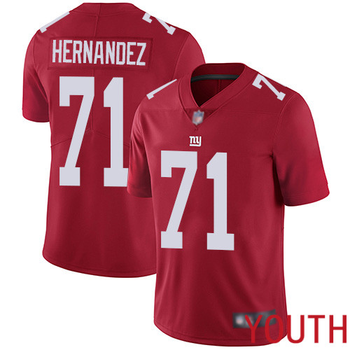 Youth New York Giants #71 Will Hernandez Red Limited Red Inverted Legend Football NFL Jersey->youth nfl jersey->Youth Jersey
